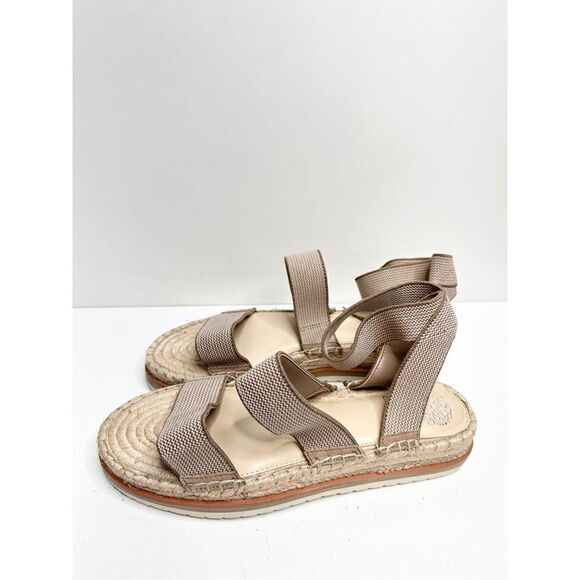 Vince Camuto Espadrille Sandals Womens Tan Size 10 Kolindia Elastic Ankle Strap - Picture 3 of 10